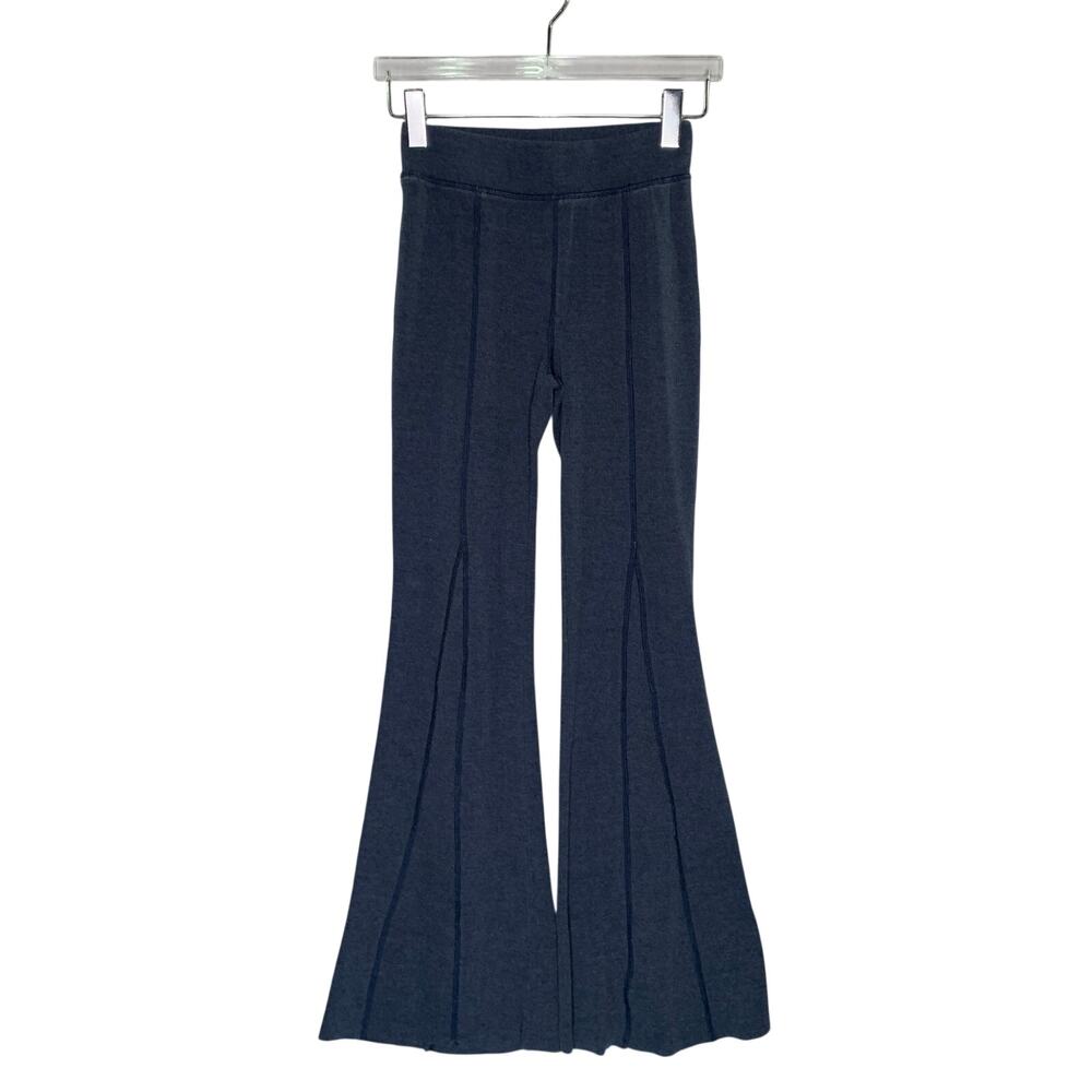 Free People FP Movement Active Ribbed Flare Pants XS Dark Washed Blue